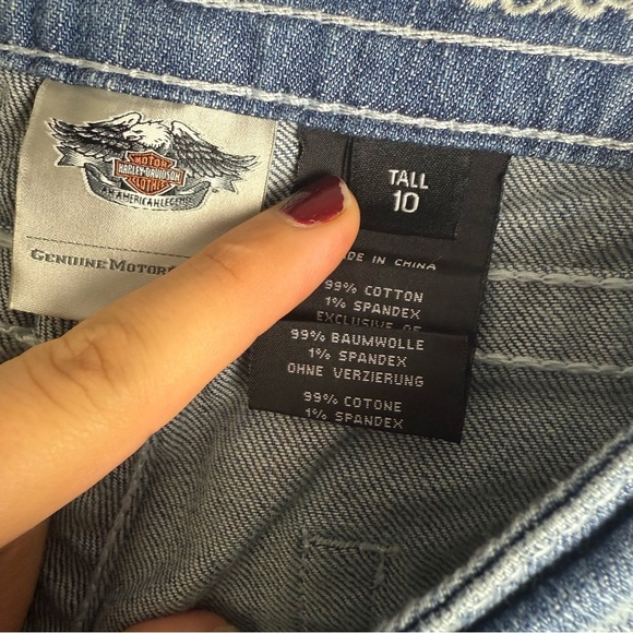 Harley Davidson Light Wash Bootcut Jeans Women’s Size 10 Tall - Picture 8 of 8
